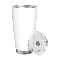 1pc Custom 20oz Stainless Steel Car Tumbler with Silver Rim - Insulated Tapered Travel Cup with Lid, No Minimum - Perfect Gift for Mom, Lover, Couple, Sister, Friend, Ideal for Driving, Commute, Home, Travel, Summer & Winter Use