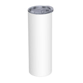 1pc Custom 20oz Stainless Steel Skinny Tumbler with Straw & Brush - Insulated Straight Travel Cup with Sliding Lid, No Minimum - Perfect Gift for Mom, Lover, Couple, Sister, Friend, Ideal for Car, Office, Home, Travel, Summer & Winter Use