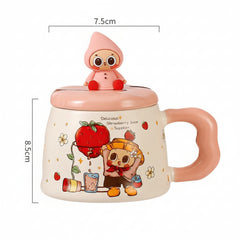Pibo Bunny Ceramic Mug With Lid