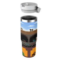 1pc 30ozStainless Steel Large Capacity Insulated Tumbler - 1pc Creative Fashionable Cup with Lid - Perfect Gift for Mom, Lover, Couple, Sister, Friend, Ideal for Home, Travel, Outdoor, Summer & Winter Use Camping outdoor