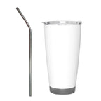 1pc Custom 20oz Stainless Steel Car Tumbler with Silver Rim - Insulated Tapered Travel Cup with Lid, No Minimum - Perfect Gift for Mom, Lover, Couple, Sister, Friend, Ideal for Driving, Commute, Home, Travel, Summer & Winter Use