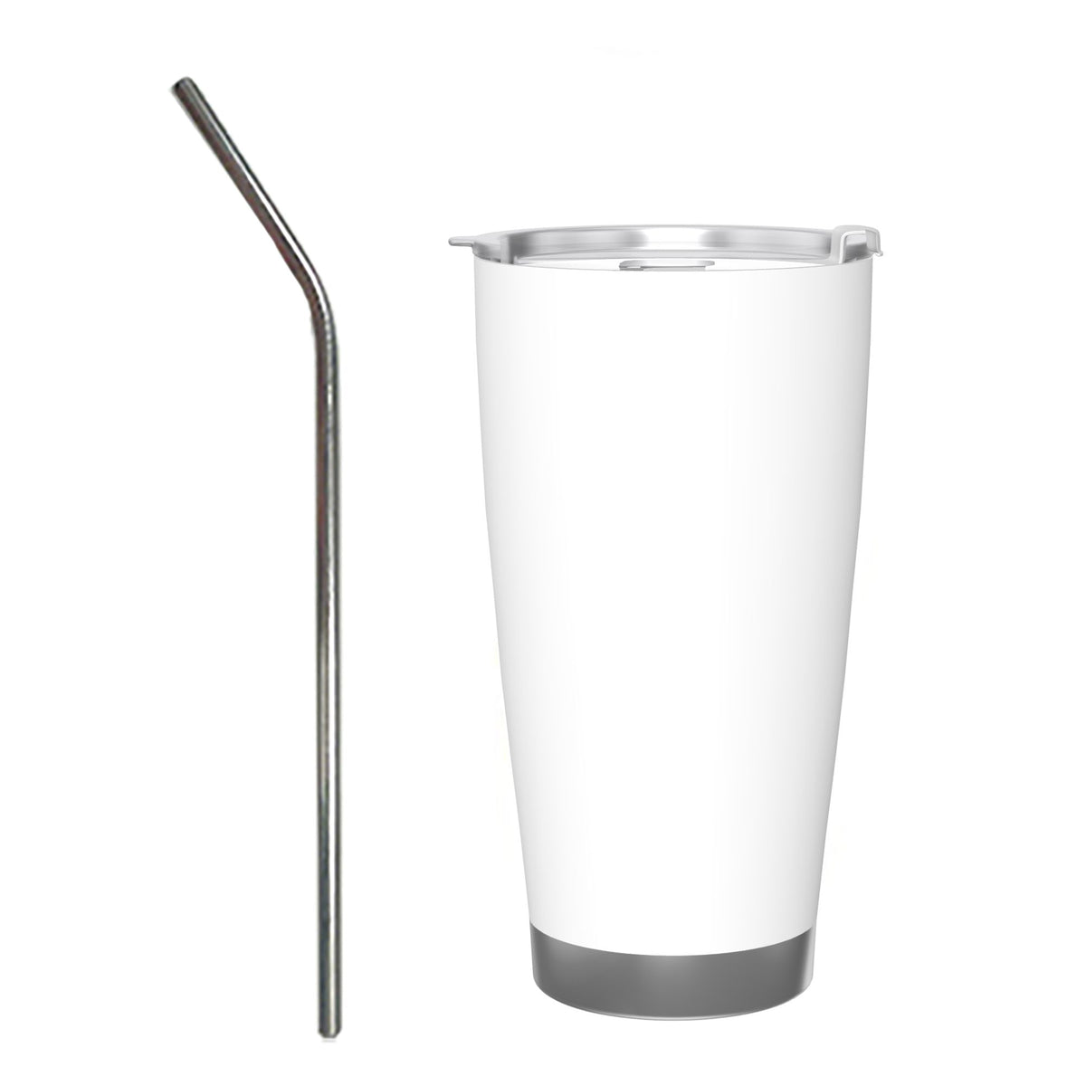 1pc Custom 20oz Stainless Steel Car Tumbler with Silver Rim - Insulated Tapered Travel Cup with Lid, No Minimum - Perfect Gift for Mom, Lover, Couple, Sister, Friend, Ideal for Driving, Commute, Home, Travel, Summer & Winter Use