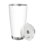 1pc Custom 20oz Stainless Steel Car Tumbler with Silver Rim - Insulated Tapered Travel Cup with Lid, No Minimum - Perfect Gift for Mom, Lover, Couple, Sister, Friend, Ideal for Driving, Commute, Home, Travel, Summer & Winter Use