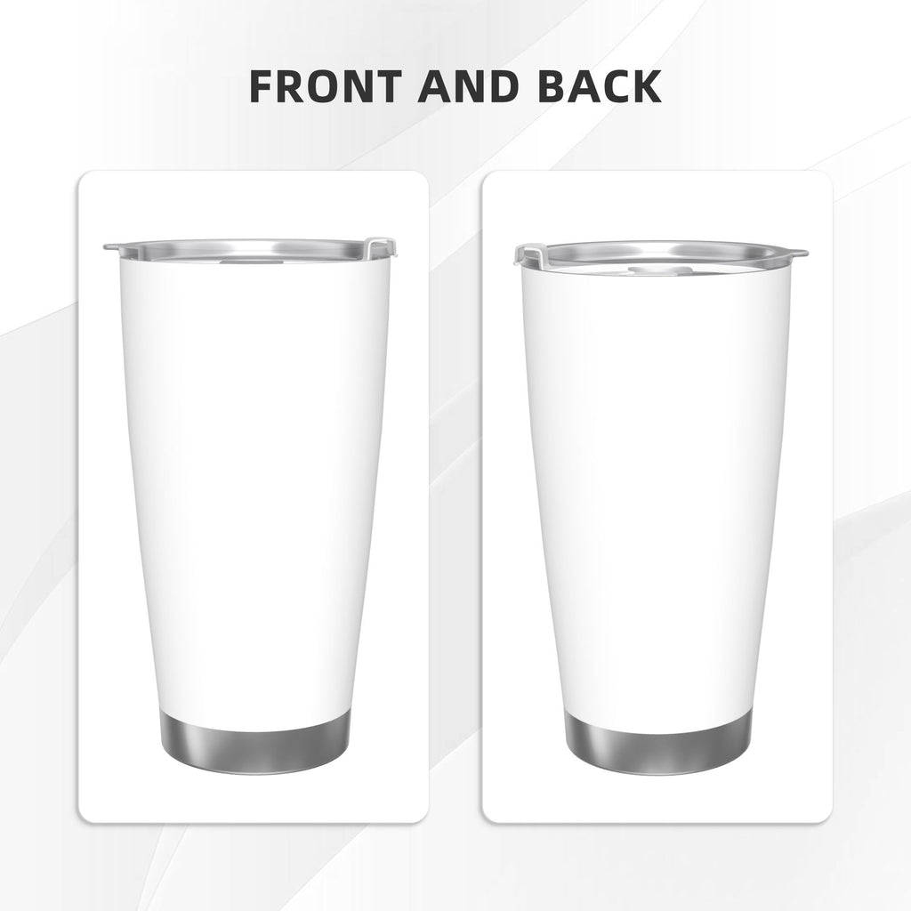 1pc Custom 20oz Stainless Steel Car Tumbler with Silver Rim - Insulated Tapered Travel Cup with Lid, No Minimum - Perfect Gift for Mom, Lover, Couple, Sister, Friend, Ideal for Driving, Commute, Home, Travel, Summer & Winter Use