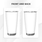 1pc Custom 20oz Stainless Steel Car Tumbler with Silver Rim - Insulated Tapered Travel Cup with Lid, No Minimum - Perfect Gift for Mom, Lover, Couple, Sister, Friend, Ideal for Driving, Commute, Home, Travel, Summer & Winter Use