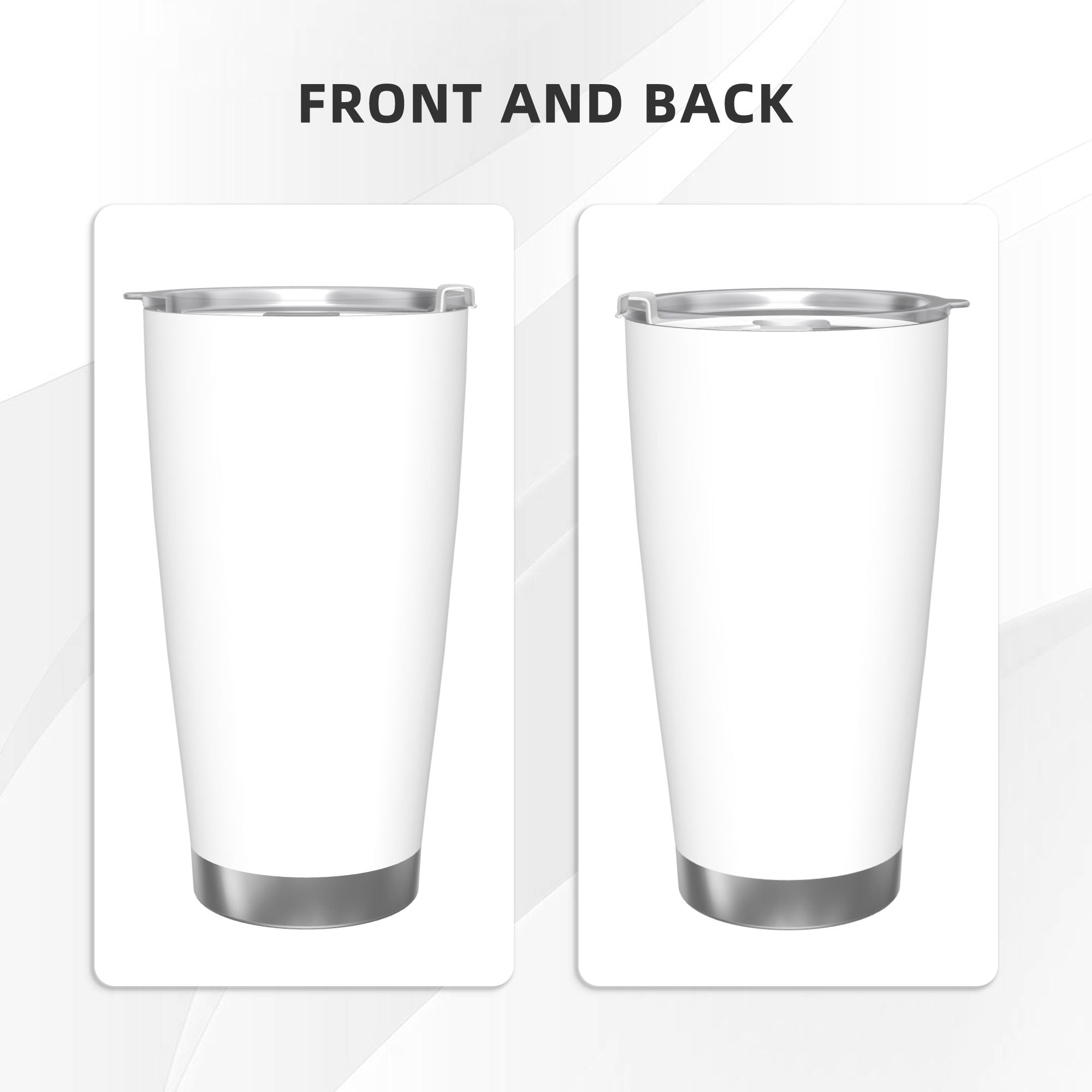1pc Custom 20oz Stainless Steel Car Tumbler with Silver Rim - Insulated Tapered Travel Cup with Lid, No Minimum - Perfect Gift for Mom, Lover, Couple, Sister, Friend, Ideal for Driving, Commute, Home, Travel, Summer & Winter Use