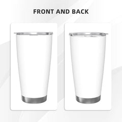 1pc Custom 20oz Stainless Steel Car Tumbler with Silver Rim - Insulated Tapered Travel Cup with Lid, No Minimum - Perfect Gift for Mom, Lover, Couple, Sister, Friend, Ideal for Driving, Commute, Home, Travel, Summer & Winter Use
