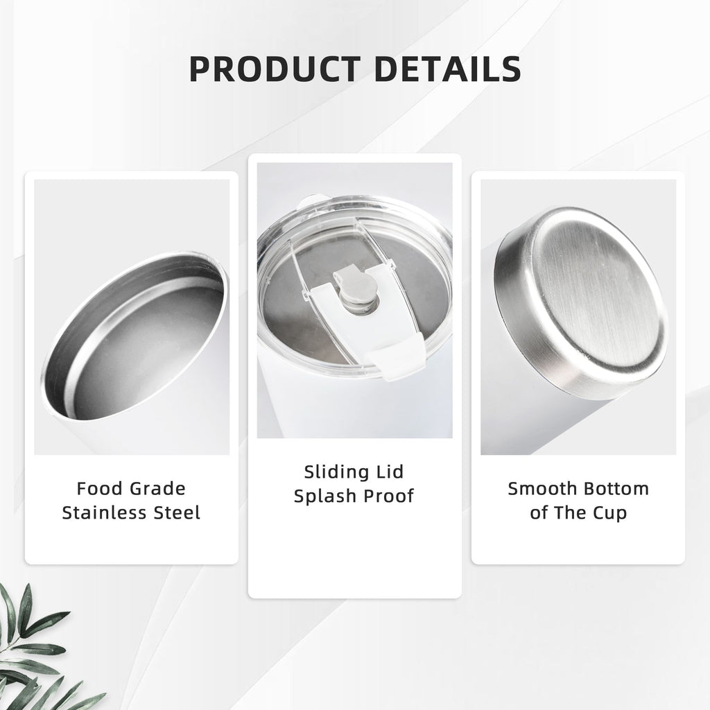 1pc Custom 20oz Stainless Steel Car Tumbler with Silver Rim - Insulated Tapered Travel Cup with Lid, No Minimum - Perfect Gift for Mom, Lover, Couple, Sister, Friend, Ideal for Driving, Commute, Home, Travel, Summer & Winter Use