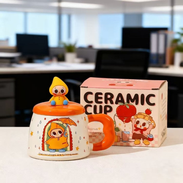 Pibo Bunny Ceramic Mug With Lid