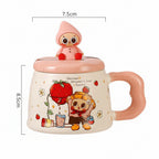 Pibo Bunny Ceramic Mug With Lid