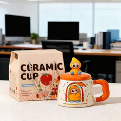 Pibo Bunny Ceramic Mug With Lid