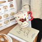 Bowknot Cat & Dog Pedestal Ceramic Mug