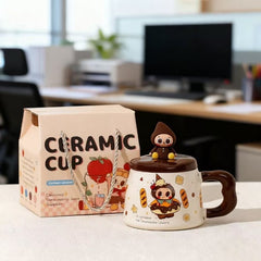 Pibo Bunny Ceramic Mug With Lid